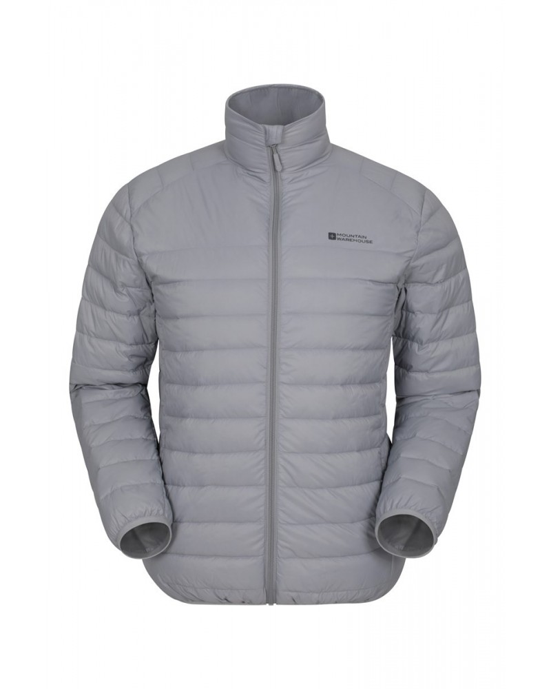 Featherweight Down Mens Jacket Light Grey $28.00 Jackets