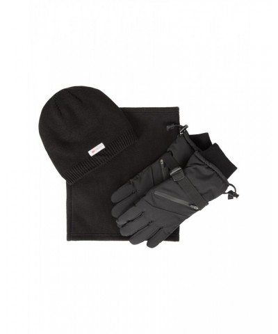 Mens Windproof & Waterproof Ski Accessory Set Black $19.20 Accessories