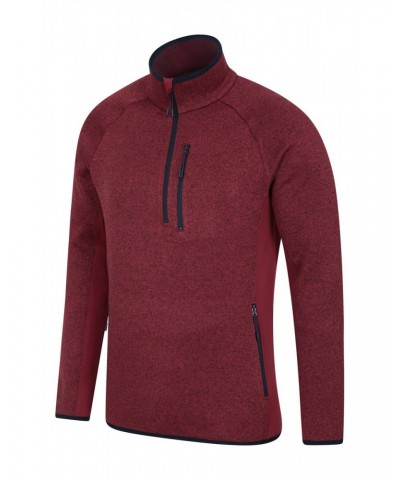 Treston Mens Half-Zip Fleece Dark Red $18.00 Fleece