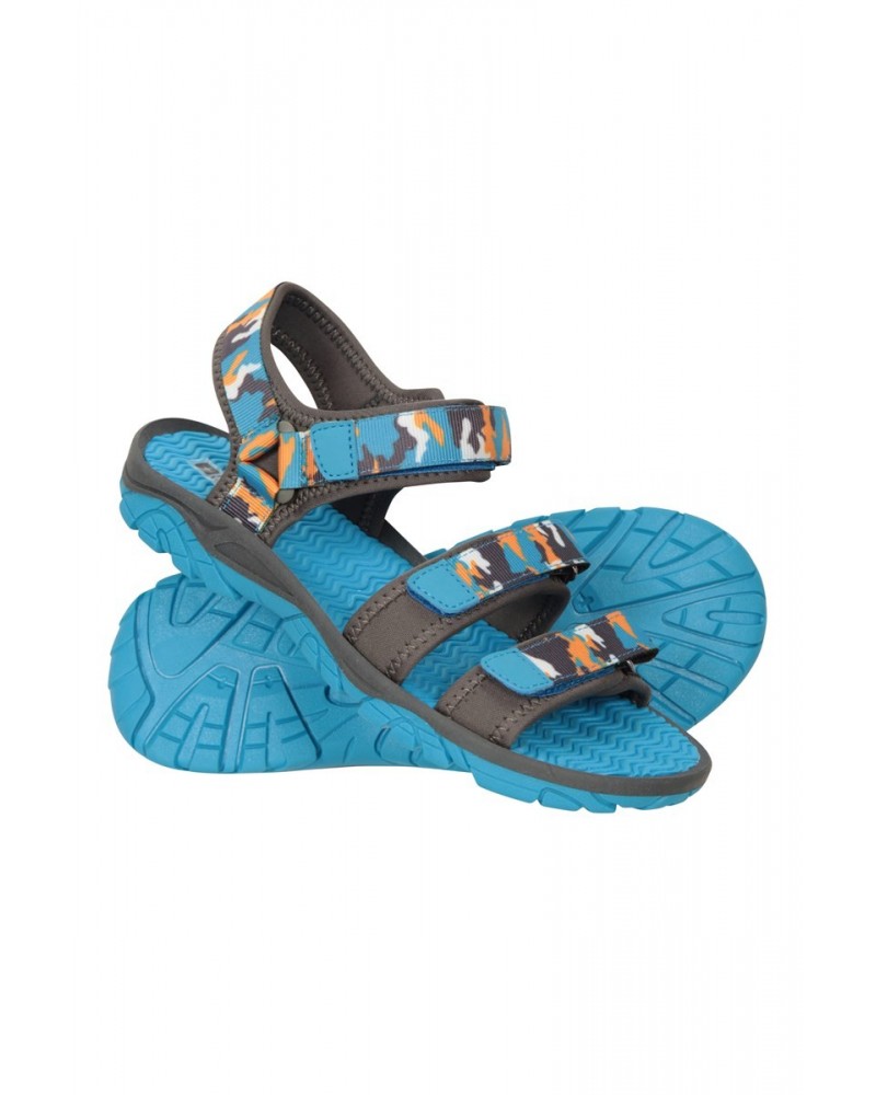 3-Strap Kids Sandals Dark Teal $16.65 Footwear