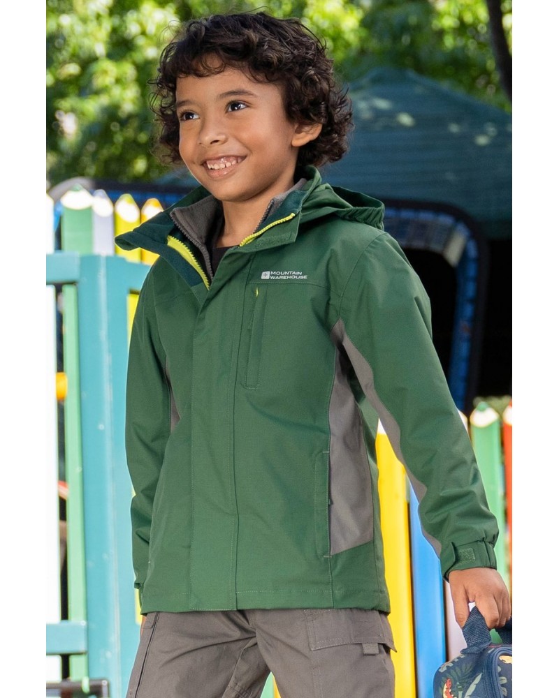 Cannonball 3 in 1 Kids Waterproof Jacket Dark Khaki $38.34 Jackets