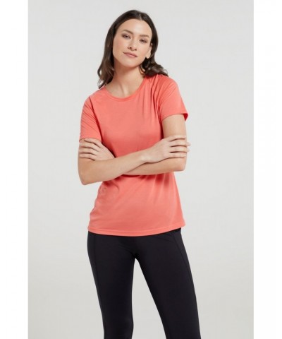 Quick Dry Womens T-Shirt Coral $11.99 Active