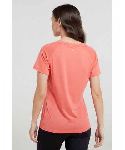 Quick Dry Womens T-Shirt Coral $11.99 Active