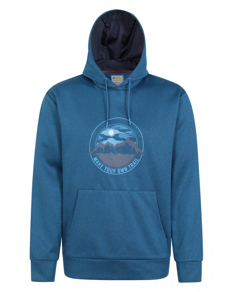 Denver Mens Oversized Hoodie Bright Blue $21.27 Tops