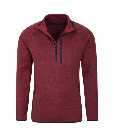 Treston Mens Half-Zip Fleece Dark Red $18.00 Fleece