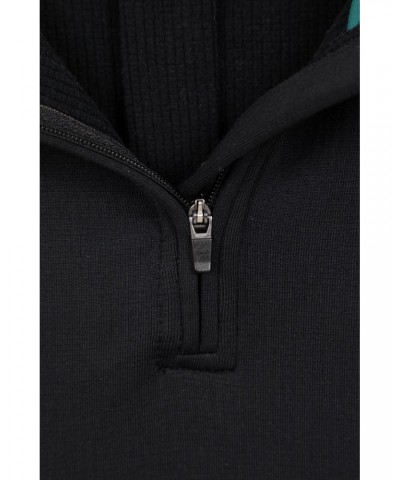 Womens Half-Zip Running Midlayer Black $15.84 Active