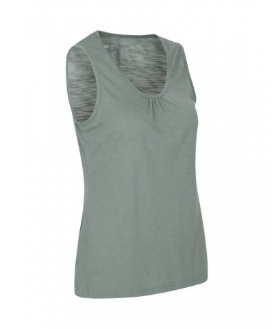 Agra Quick-Dry Slub Womens Tank Top Dark Green $11.99 Tops