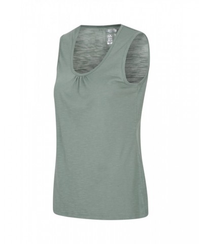 Agra Quick-Dry Slub Womens Tank Top Dark Green $11.99 Tops