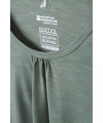 Agra Quick-Dry Slub Womens Tank Top Dark Green $11.99 Tops