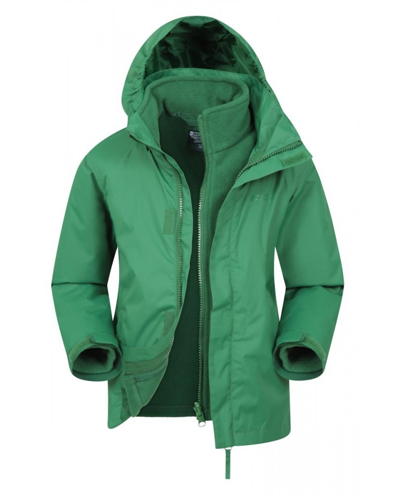 Fell Water-resistant Kids 3 in 1 Jacket Dark Green $23.85 Jackets