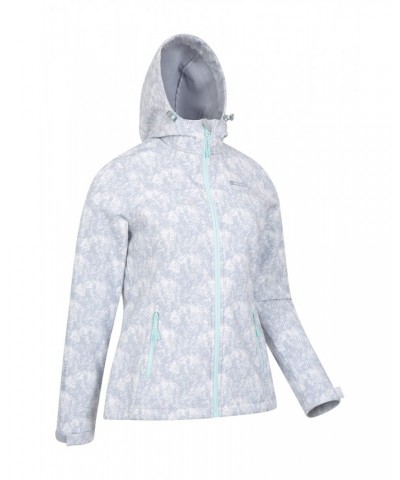 Exodus Womens Printed Water Resistant Softshell Alloy Grey $31.50 Jackets