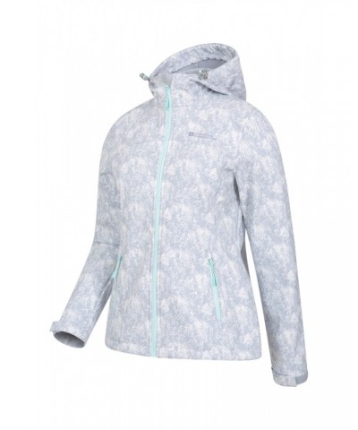 Exodus Womens Printed Water Resistant Softshell Alloy Grey $31.50 Jackets