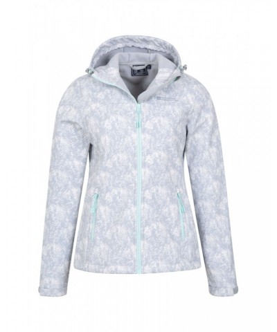 Exodus Womens Printed Water Resistant Softshell Alloy Grey $31.50 Jackets