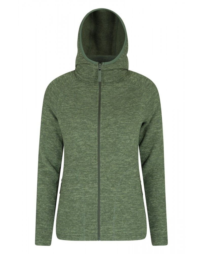 Nevis Womens Full Zip Hoodie Khaki $23.85 Fleece