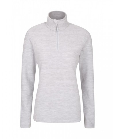 Snowdon Melange Womens Half-Zip Fleece Light Grey $13.99 Fleece