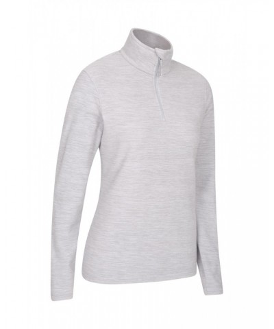 Snowdon Melange Womens Half-Zip Fleece Light Grey $13.99 Fleece