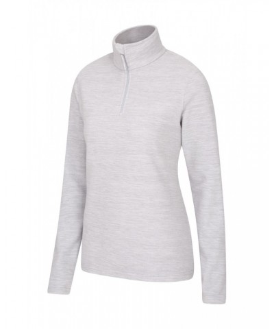 Snowdon Melange Womens Half-Zip Fleece Light Grey $13.99 Fleece