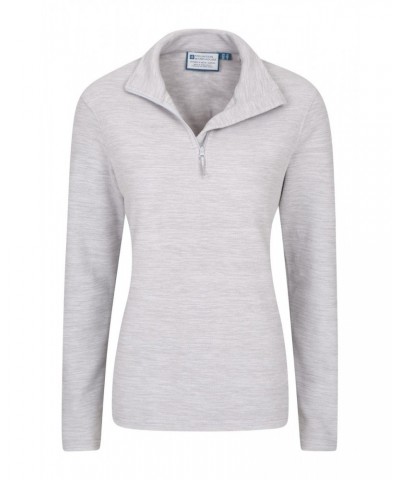 Snowdon Melange Womens Half-Zip Fleece Light Grey $13.99 Fleece