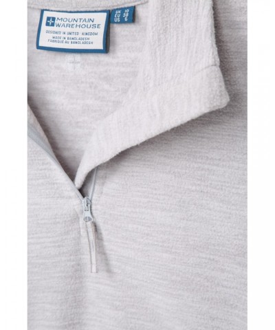 Snowdon Melange Womens Half-Zip Fleece Light Grey $13.99 Fleece