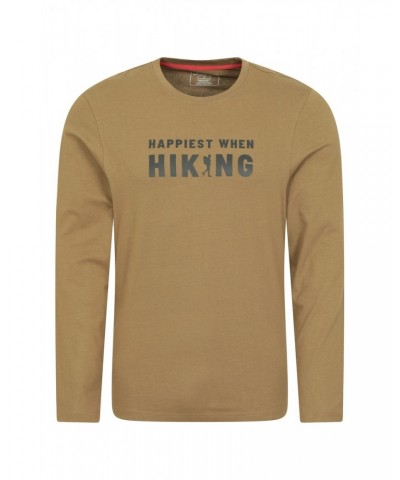 Happiest Hiking Mens Organic T-Shirt Khaki $13.99 Tops