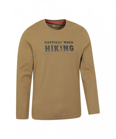 Happiest Hiking Mens Organic T-Shirt Khaki $13.99 Tops