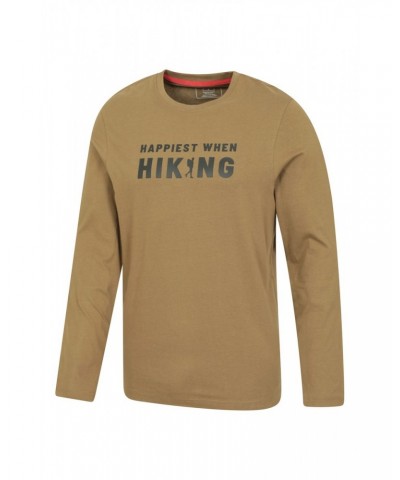 Happiest Hiking Mens Organic T-Shirt Khaki $13.99 Tops