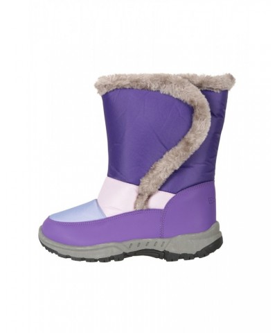 Caribou Kids Faux Fur Trim Adaptive Snow Boots Lilac $23.99 Footwear