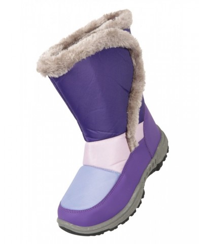 Caribou Kids Faux Fur Trim Adaptive Snow Boots Lilac $23.99 Footwear