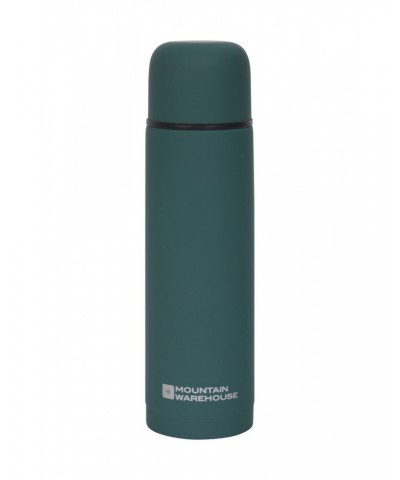 Double Walled Rubber Finish Flask - 18oz Dark Green $13.99 Walking Equipment