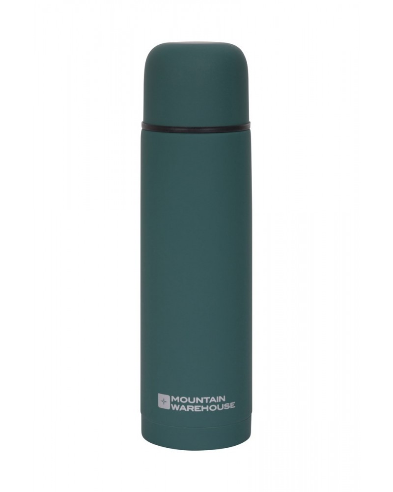 Double Walled Rubber Finish Flask - 18oz Dark Green $13.99 Walking Equipment