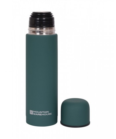 Double Walled Rubber Finish Flask - 18oz Dark Green $13.99 Walking Equipment