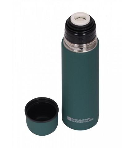 Double Walled Rubber Finish Flask - 18oz Dark Green $13.99 Walking Equipment