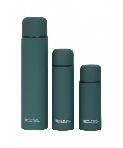 Double Walled Rubber Finish Flask - 18oz Dark Green $13.99 Walking Equipment