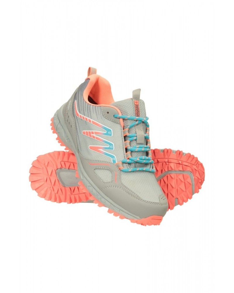 Lakeside Trail Womens Waterproof Running Shoes Grey $24.38 Active