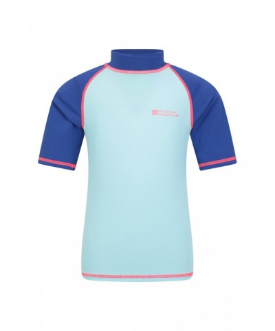 Short Sleeved Kids Rash Guard Mint $15.00 Tops