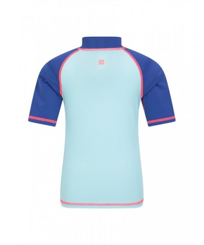 Short Sleeved Kids Rash Guard Mint $15.00 Tops