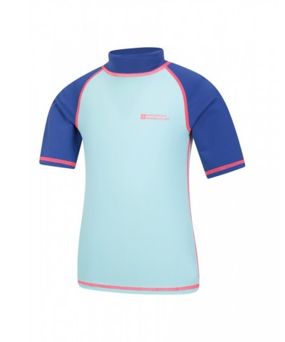 Short Sleeved Kids Rash Guard Mint $15.00 Tops