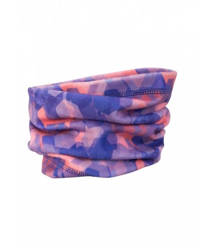 Printed Fleece Womens Neck Gaiter Purple $10.43 Accessories