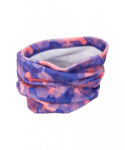 Printed Fleece Womens Neck Gaiter Purple $10.43 Accessories