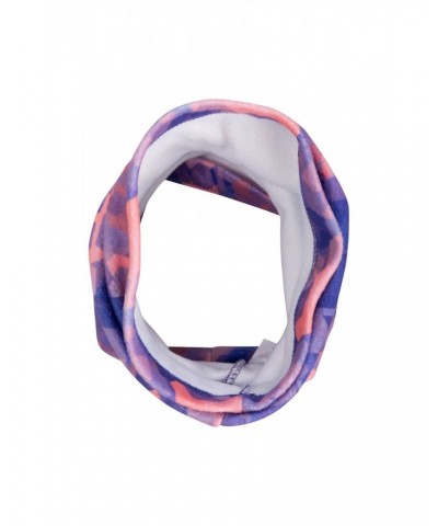 Printed Fleece Womens Neck Gaiter Purple $10.43 Accessories