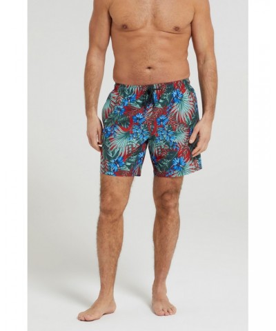 Aruba Printed Mens Swim Shorts Red $12.99 Pants