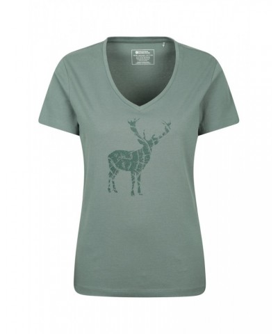 Stag Womens Loose Fit Organic T-Shirt Khaki $13.99 Tops