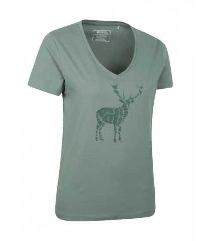 Stag Womens Loose Fit Organic T-Shirt Khaki $13.99 Tops