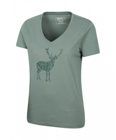 Stag Womens Loose Fit Organic T-Shirt Khaki $13.99 Tops