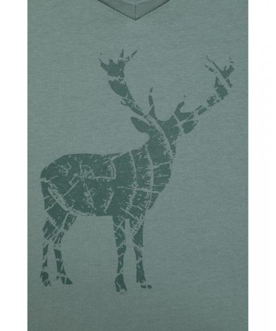 Stag Womens Loose Fit Organic T-Shirt Khaki $13.99 Tops