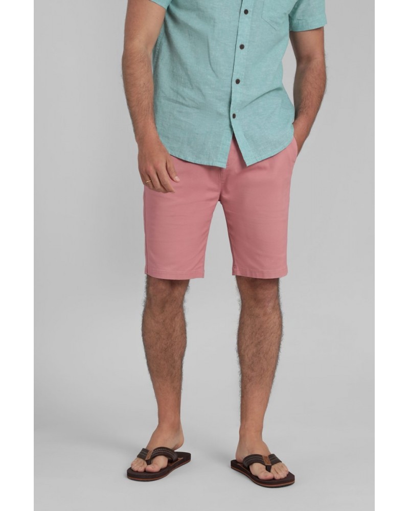 Woods Mens Organic Chino Shorts Pink $13.19 Pants