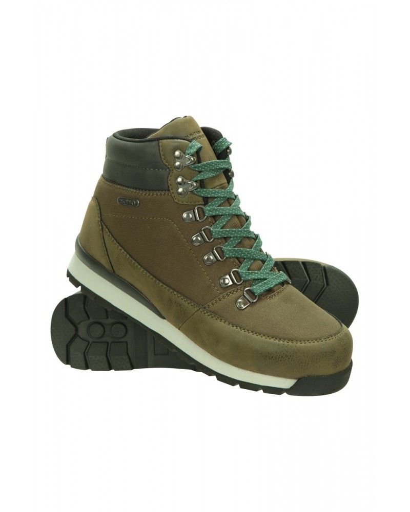 Berlin Womens Waterproof Boots Khaki $26.49 Footwear