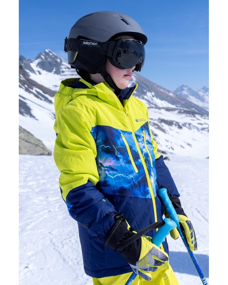 Storm II Kids Printed Extreme Waterproof Ski Jacket Bright Blue $33.14 Jackets