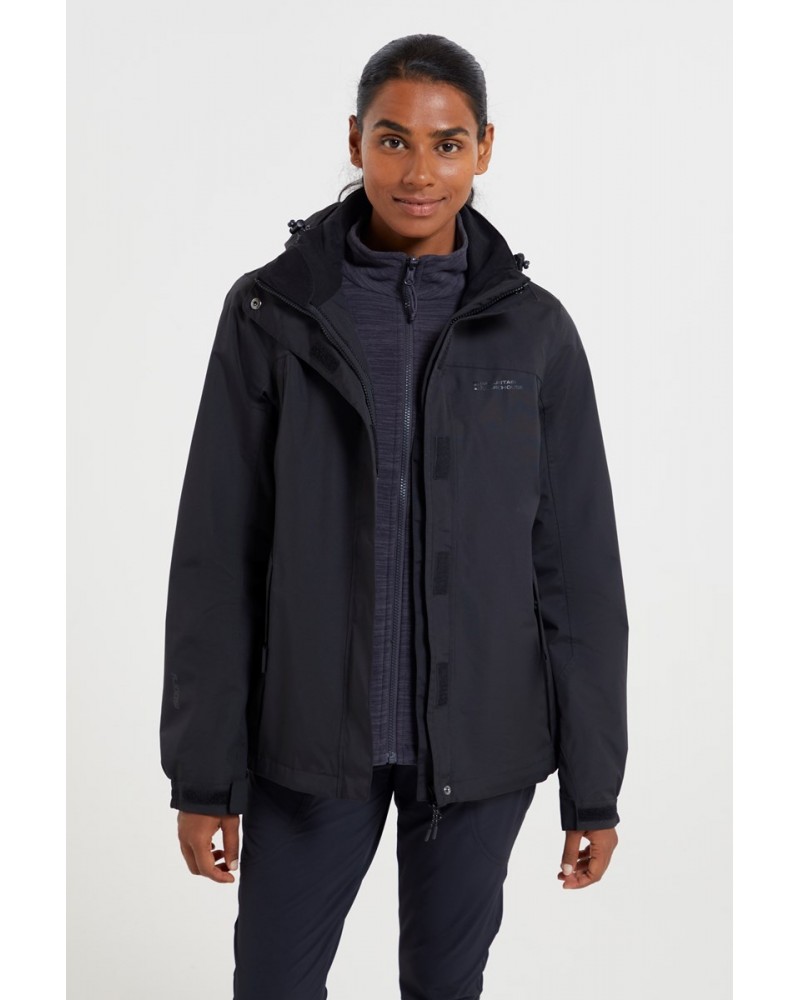 Storm Womens Waterproof 3 in 1 Jacket Black $49.50 Jackets