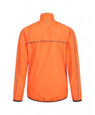 Force Mens Reflective Water-Resistant Running Jacket Orange $24.29 Active